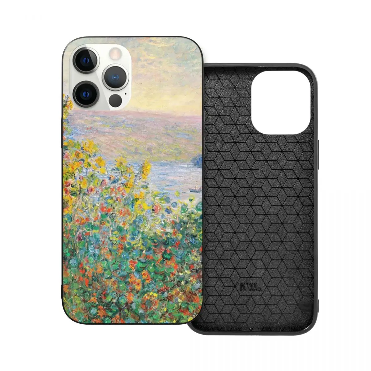 

Flower Beds At Vetheuil PC Glass TPU Phone Case for iPhone 12 11 Xs Xr X Pro Max Mini 7 8 Se2 Plus 6 6S