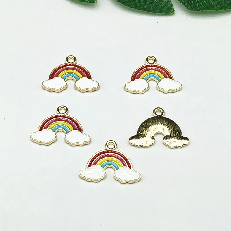 5 шт./упак. подвески для сережек с эмалью радужных облаков сделай сам поиск