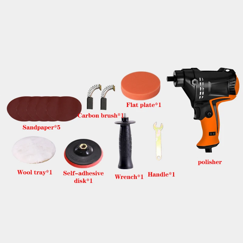 

980W Electric Car Polisher Polishing Machine Angle Grinder Tools Six Gears Adjustable Speed Car Electric Polisher Waxing Machine