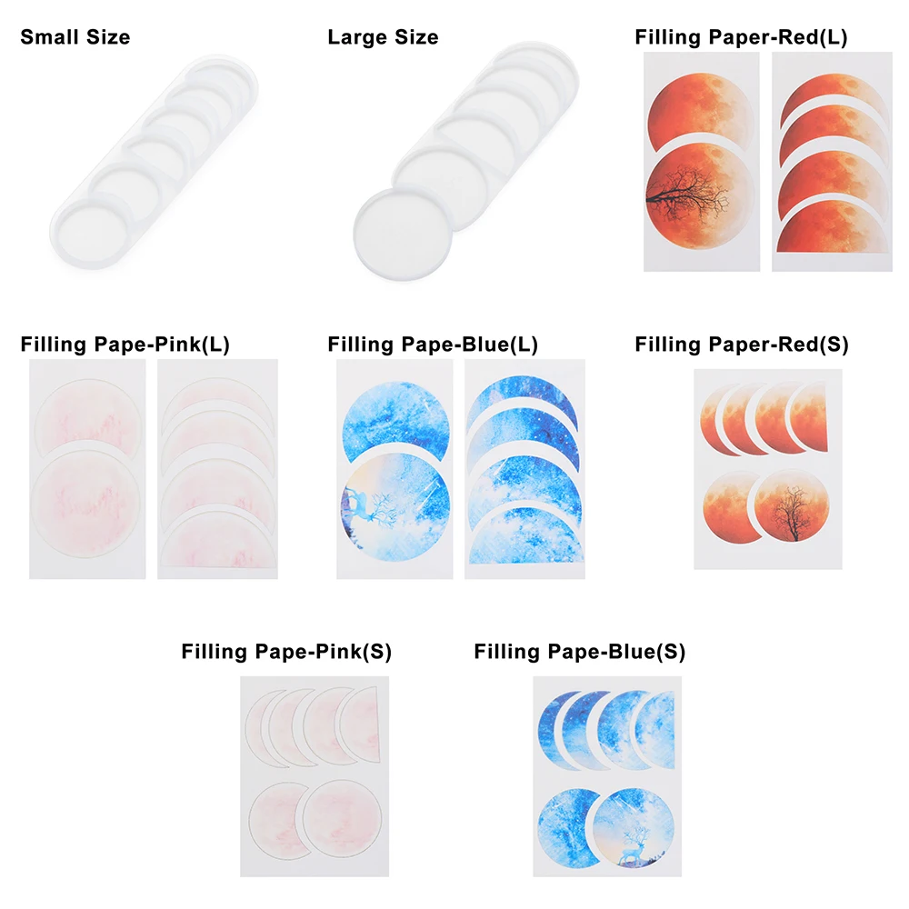 Silicone Mold Crystal Epoxy Resin Lunar Eclipse Coaster Moon Phase for DIY Clay Casting Crafts Home Decoration | Дом и сад