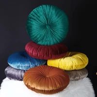 ins luxury style velvet pleated round pumpkin pillow couch cushion floor pillow decor for home car office chair sofa cushion