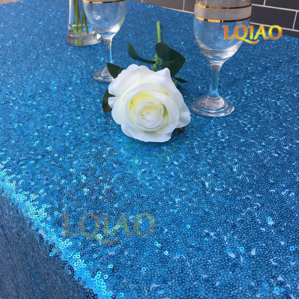 Turquoise 12" круглые(300 см) темно-синие скатерти с блестками для свадебного стола, льняные скатерти с блестками для свадебного украшения - Цвет: Turquoise
