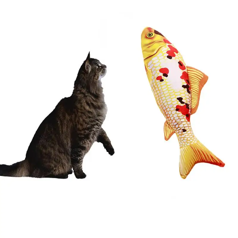 2 шт./компл. жевательная игрушка в форме рыбы котенка имитация плюшевой кошачьей