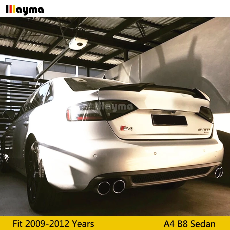 Стильный спойлер M4 для заднего багажника из углеродного волокна Audi A4 B8 2009 2010 2011 2012