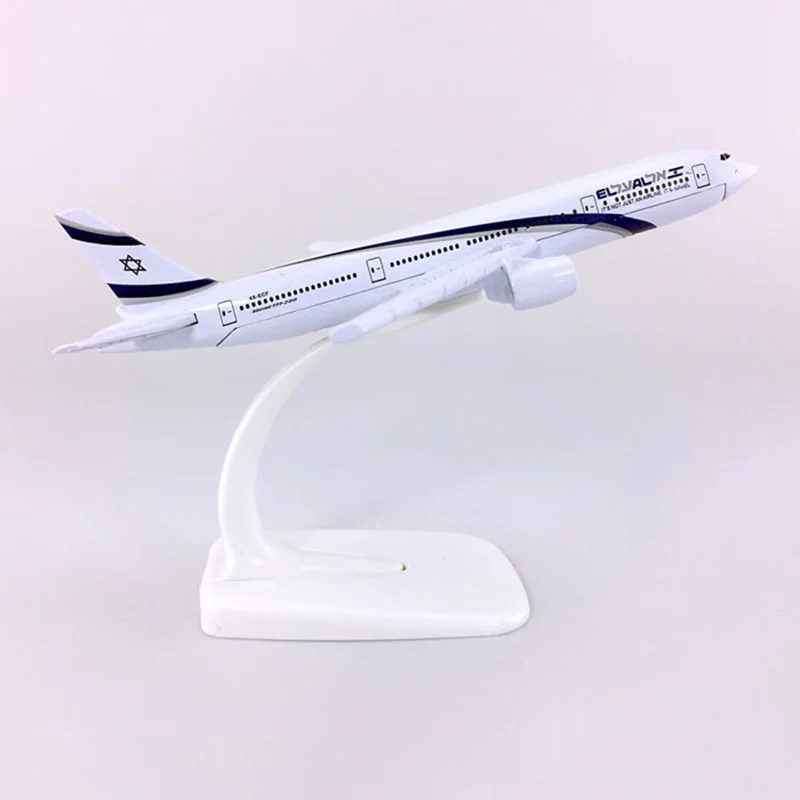 

16CM 1:400 Scale Classic small Boeing B777 model Aircraft El Al Air Israel airlines W Diecast base alloy airplane display Plane