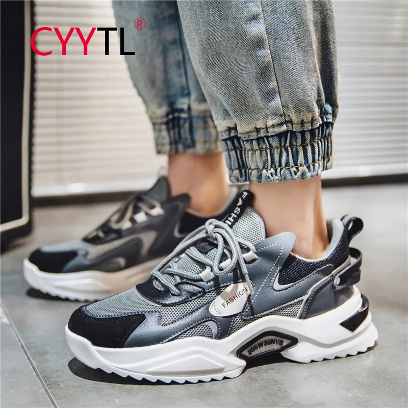 

CYYTL New Fashion Men's Breathable Youth Boys Sneakers Outdoor Sports Running Shoes Height Casual Student Increased Tennis
