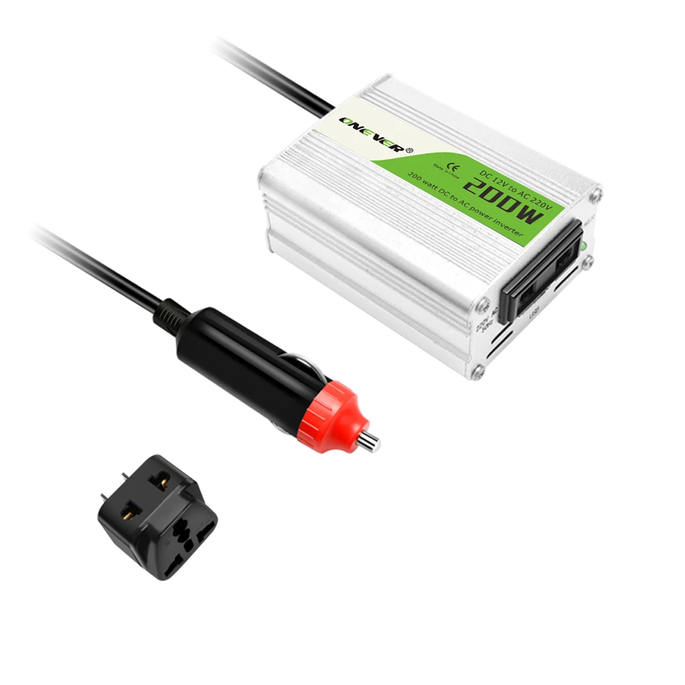 Автомобильный преобразователь напряжения 200 Вт 12 В постоянного тока в 220