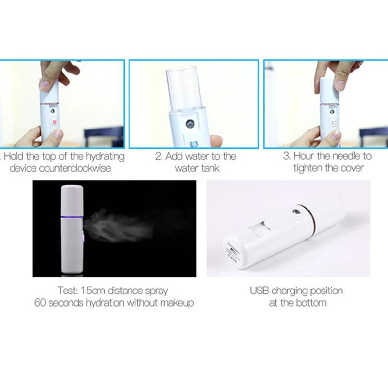 

Mini Nano Face Steamer USB Nebulizer Face Moisturizer Humidifier Hydrating Skin Care Women Facial Sprayer Beauty Care Disinfect