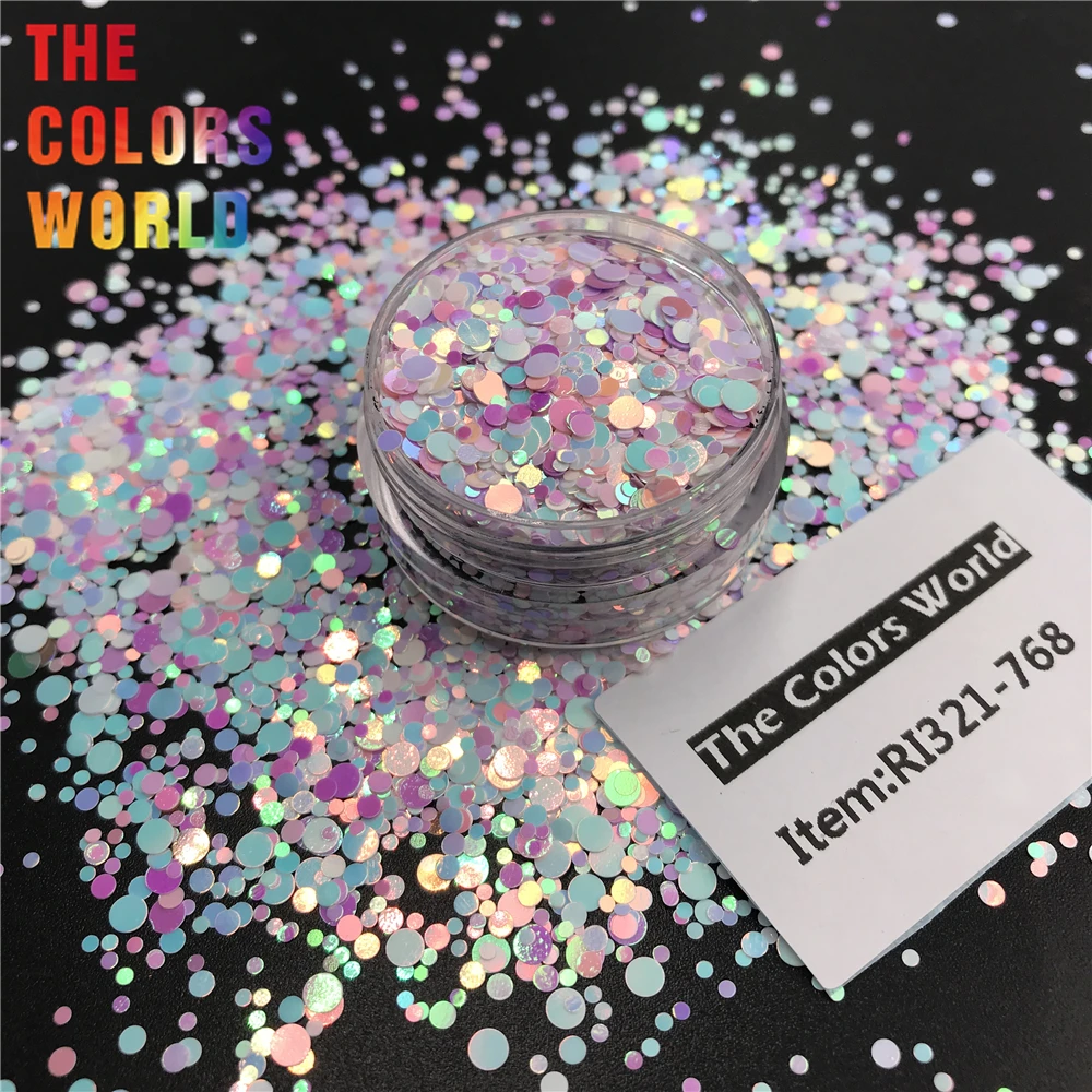 Искусственный круглый точечный микс жемчуг русалки блеск для ногтей украшение