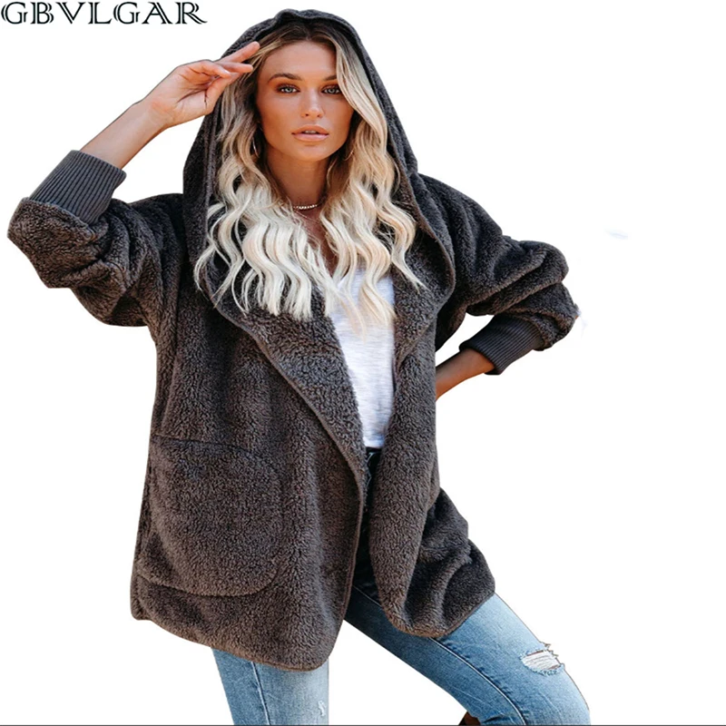 

GBVLGAR 2020 Women Autumn And Winter Coat Long Sleeve Oversize Casual Loose Coverup Tops Cardigan Female Sweaters Plus Size 2XL