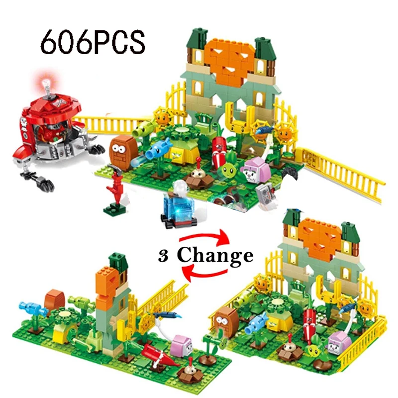 Экспертный Набор строительных блоков оружие зомби ферма лабиринт мини мутанты с