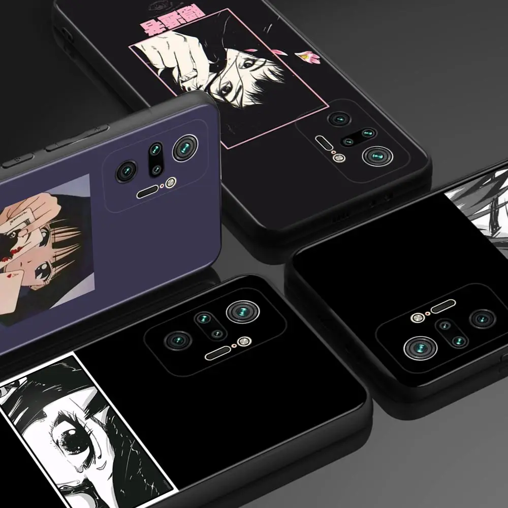 For Redmi K40 Pro Plus 9 Power 9A 9C 9T 8A Shell Soft Case for Redmi Note 10 Pro Max 9 8 8T 7 Japanese Anime Aesthetic