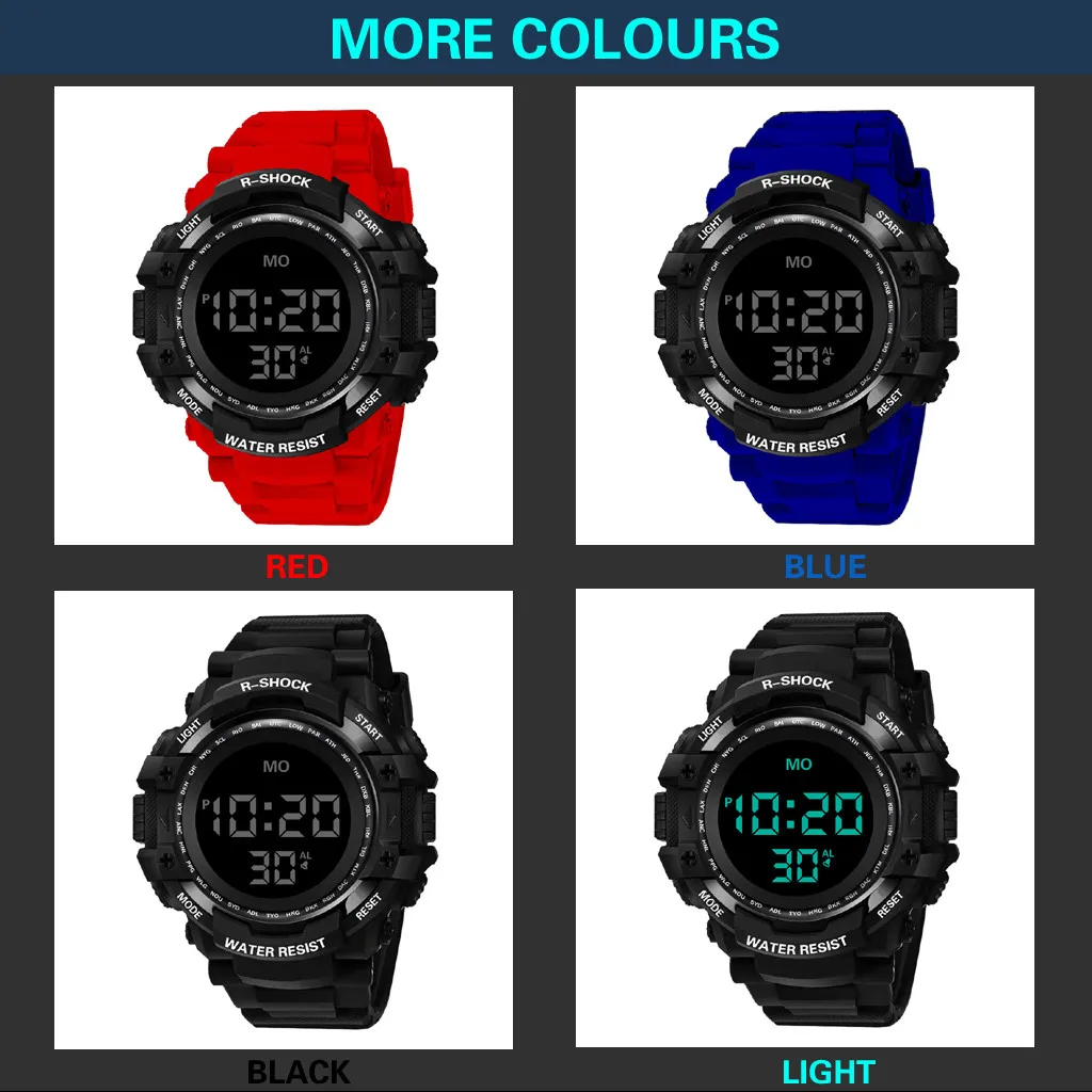 

Luxury Mens Digital LED Watch Date Sport Men Outdoor Electronic Watch Casual Sport LED Wrist Watches relogio digital