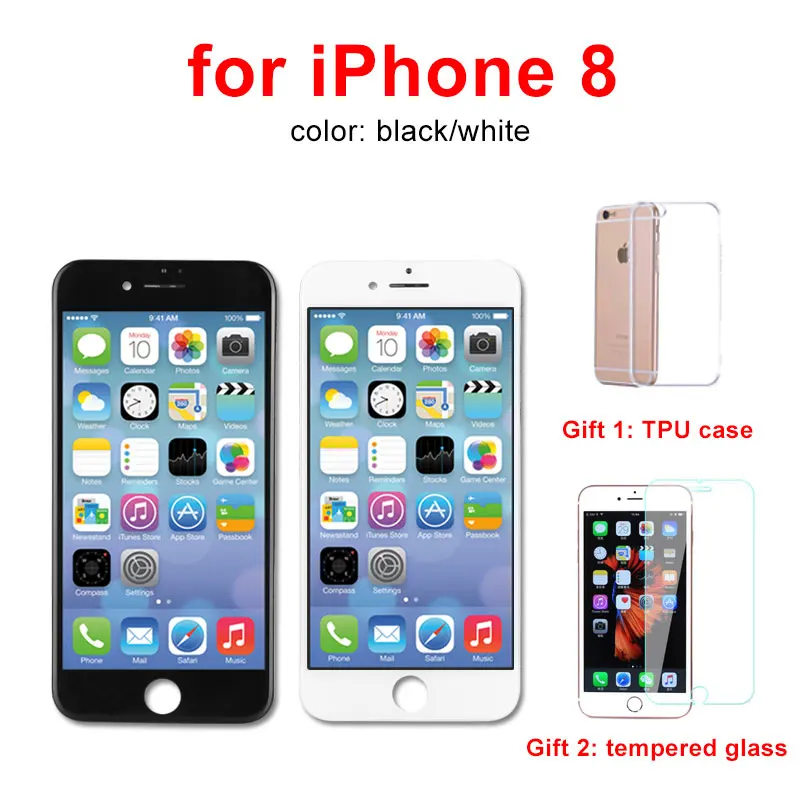 ЖК дисплей класса AAA для iPhone 8 4 7 дюйма 3D сенсорный экран дигитайзер в сборе без