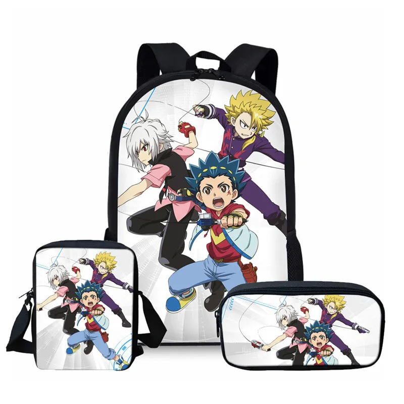 as pictures ThiKin 3 шт. Beyblade Burst школьные сумки набор для Дети Мальчики Школа Рюкзаки на плечо рюкзак Детский рюкзак ранец - Цвет: as pictures
