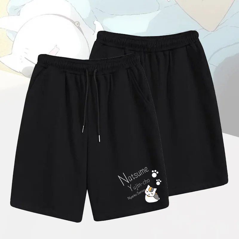 

Natsume Friends Account T-shirt Cat Teacher Anime Peripheral Shorts Men and Women Summer Thin Sports Casual Pants