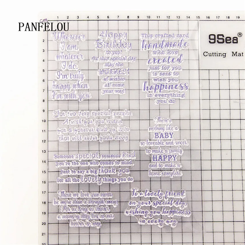 Прозрачные силиконовые резиновые штампы PANFELOU 15x21 см Мультяшные для скрапбукинга