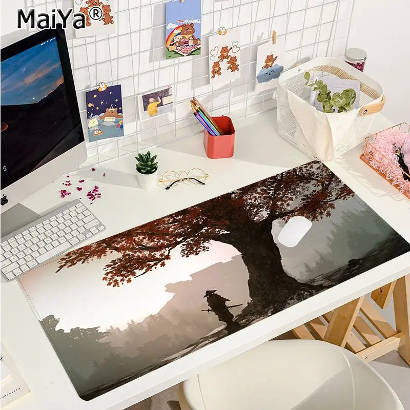 

Maiya Simple Design Japanese Bushido Samurai Silicone large/small Pad to Mouse Game Rubber PC Computer Gaming mousepad