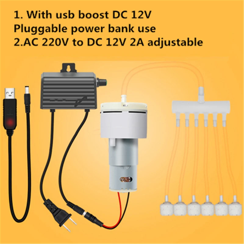 AC 220V Воздушный пышности кислородный насос Электрический мини-мотор AC220V