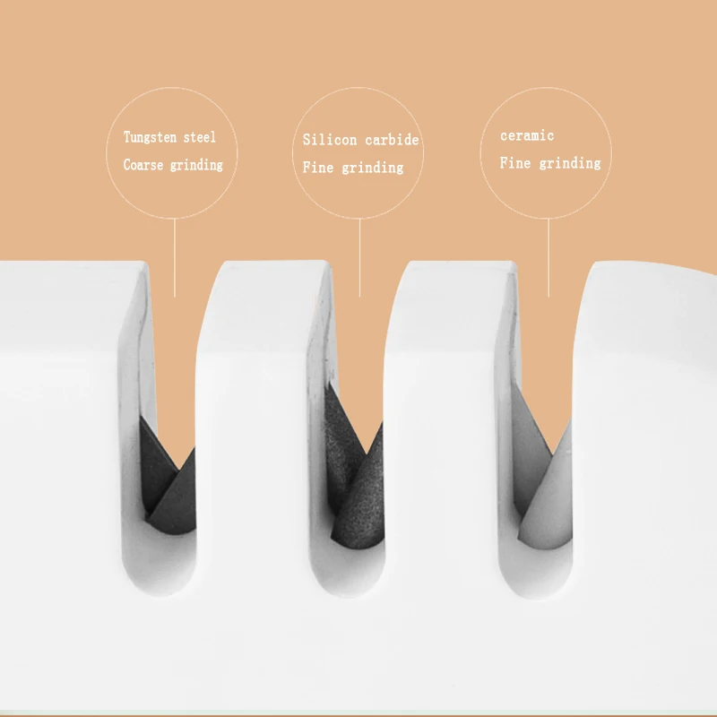 

BEEMSK multifunctional kitchen knife sharpener 4 stage Scissors kitchen knife sharpening tool Non-slip kitchen whetstone