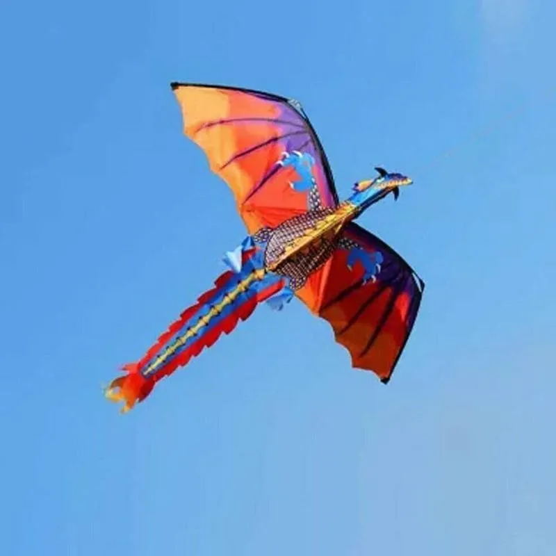 Новый Красочный уличный воздушный змей с 3D драконом летающий хвостом 100 м игрушки