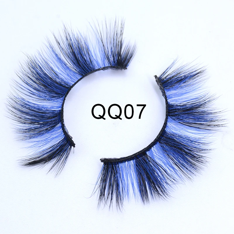 3D 5D красочные накладные ресницы искусственная норка радужные розовые фиолетовые