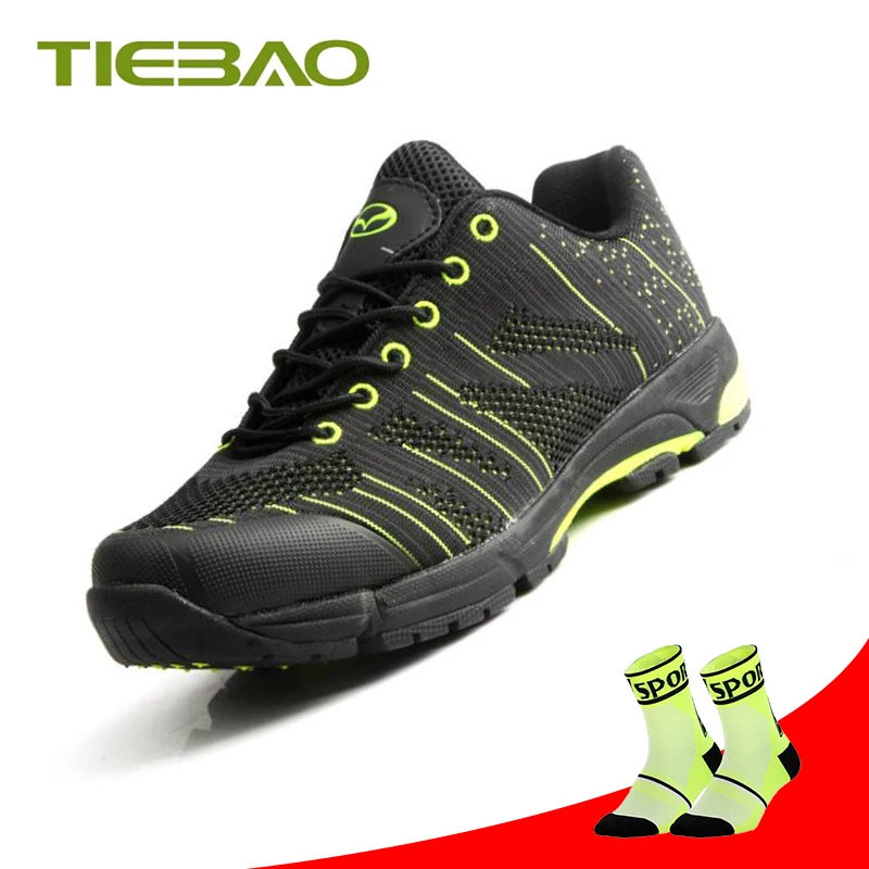 TIEBAO sapatilha ciclismo mtb Мужская обувь для отдыха и велоспорта самофиксирующиеся дышащие кроссовки для езды на велосипеде тканая обувь для велосипеда - Цвет: Socks with 1814 G