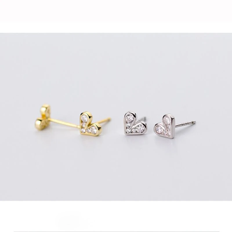 Женские серьги гвоздики из серебра 100% пробы с фианитом|Серьги-гвоздики| |