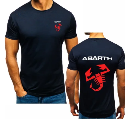 

New 2020 Summer for Abarth Car Logo Fashion casual Comfortable Mens Short sleeve Slim fit Crew neck Cotton Mens T-Shirt 10