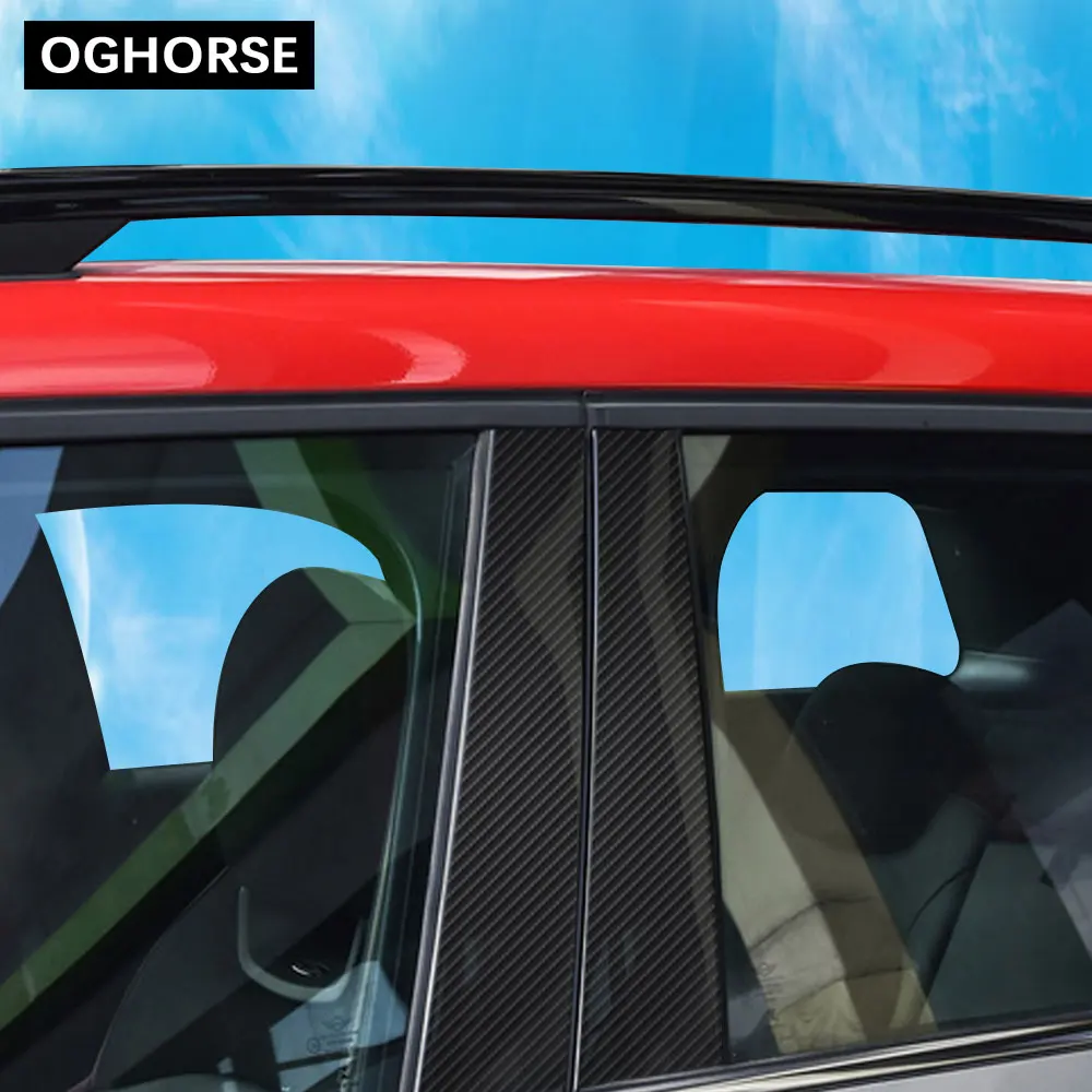 4 шт./компл. 5D виниловая наклейка из углеродного волокна для окна автомобиля