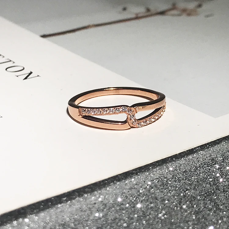 YUN RUO 316 L Titanium Steel Jewelry Pave Mosaic Zircon Cross Ring Weeding Anniversary Rose Gold Fashion Woman Never Fade | Украшения и