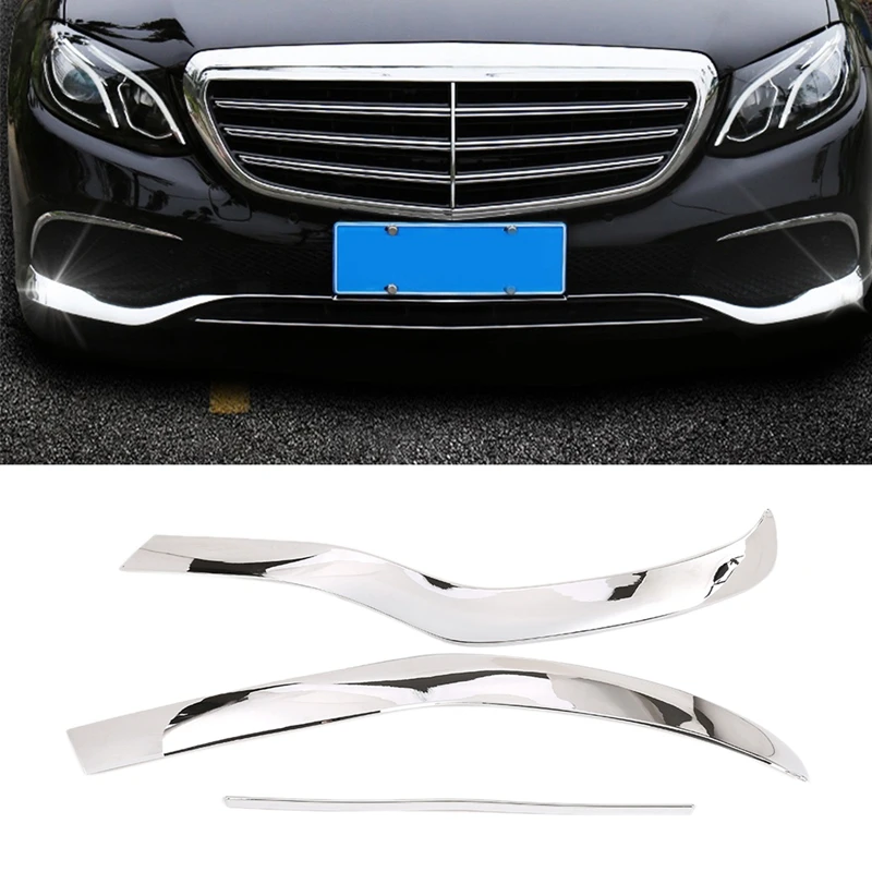 Для Mercedes Benz E Class W213 2016-2019 хромированный ABS накладка на передний бампер Спойлеры