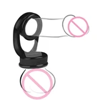 Черное кольцо на пенис для задержки эякуляции, связывание мошонки, секс-игрушки для мужчин, эрекция, товары для взрослых, эластичное кольцо на пенис, Лидер продаж