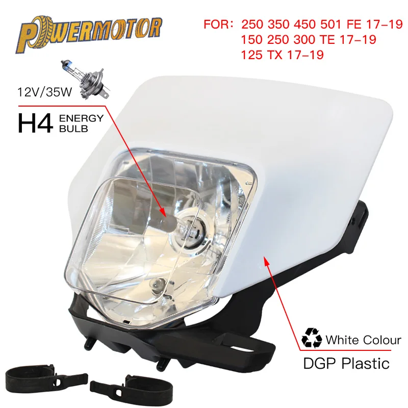 Motorcycle Headlight Plate for Husqvarna TE 250 300 Front Halogen Lamp H4 FE 350 450 Pit Dirt Bike Motocross Accessories Enduro