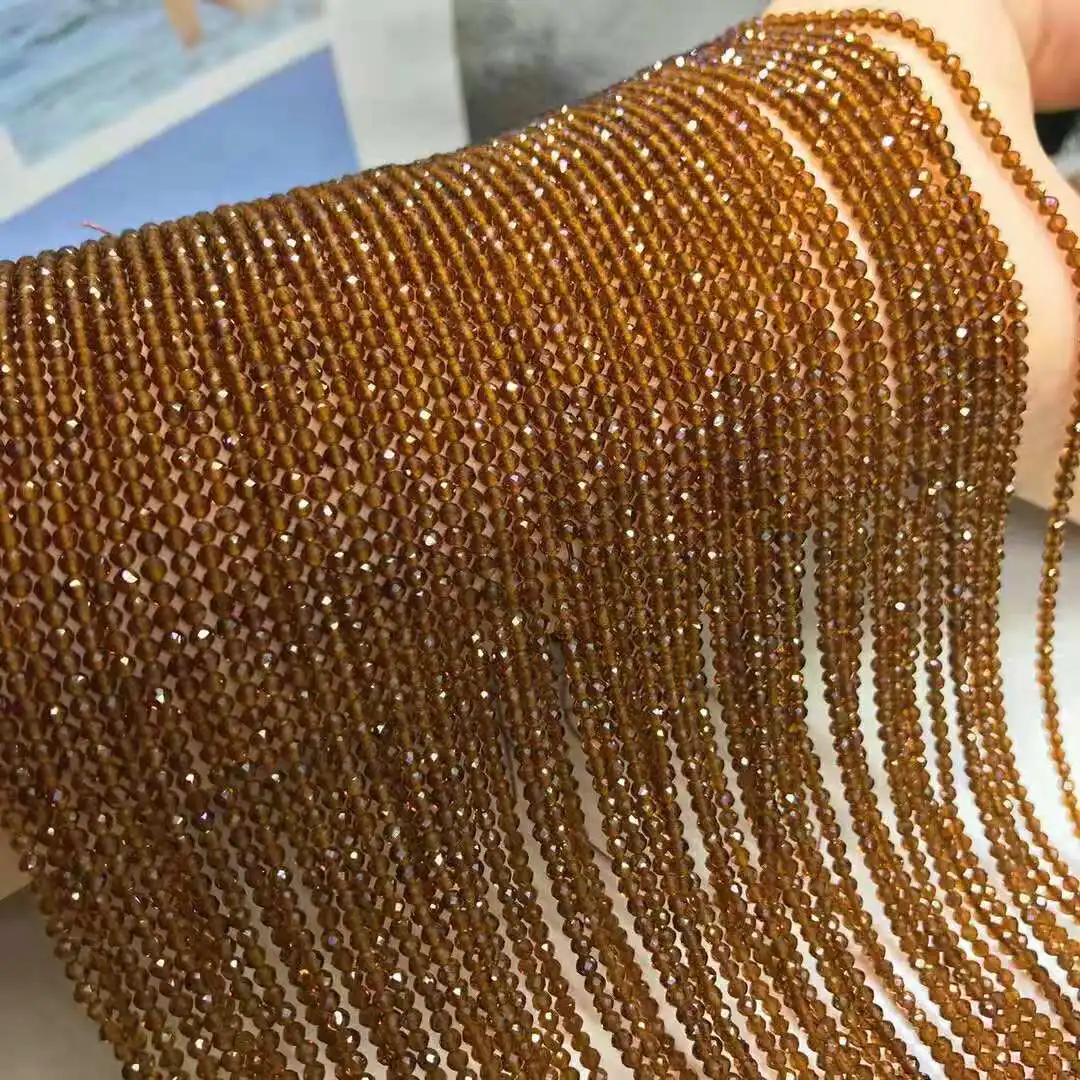 Модные блестящие оранжевые круглые бусины из натурального камня 2-2 5 мм для