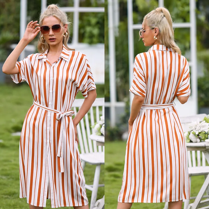 

Женская длинная юбка платье; Модные офисные женские туфли отложной воротник завязки Половина рукава пуговицы спецодежды Vestidos женские новы...