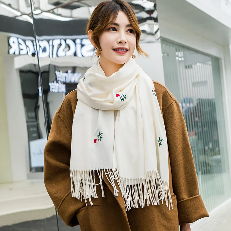 2020 Classical Plaid Warm Autumn Winter Wool Scarf Women Shawl Cashmere Scarfs For Female Lady Wide Lattices Long Wrap Blanket | Аксессуары