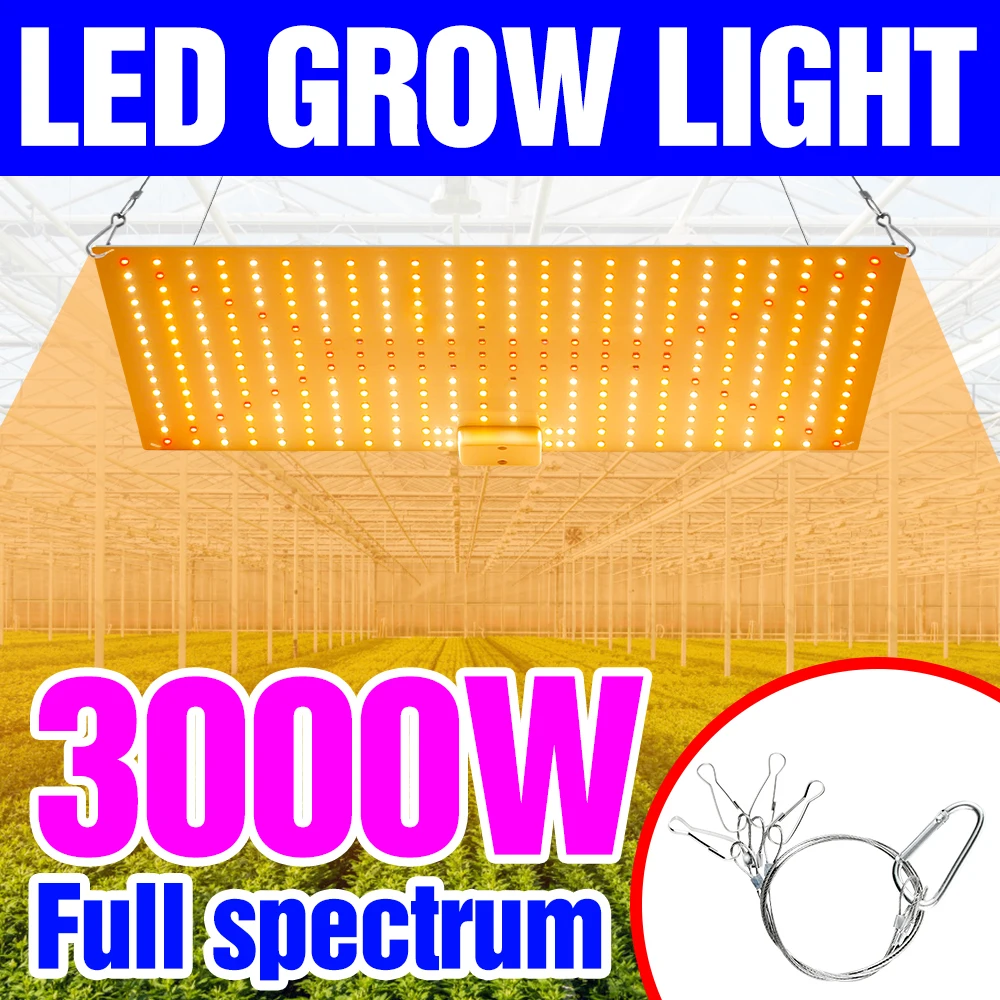 

Гидропонная лампа для роста растений, светодиодная фитосветильник ПА полного спектра для выращивания растений в теплице, освещение для 2835 ...