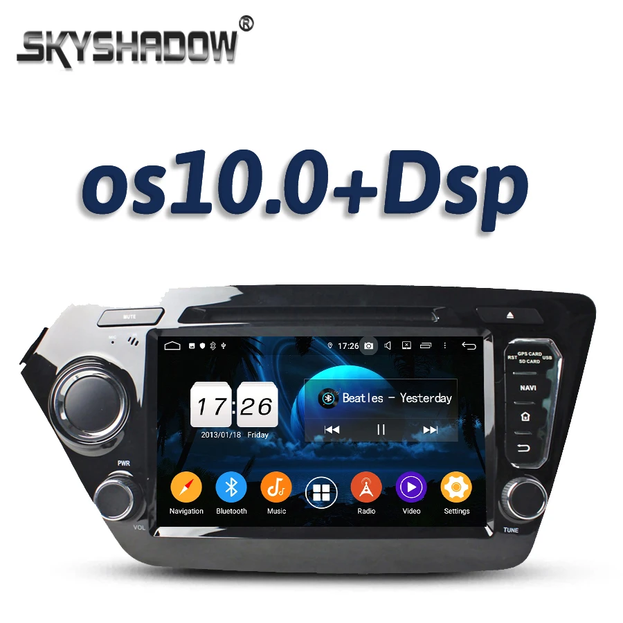 Автомобильный DVD плеер 720P DSP Android 9 0 Восьмиядерный 4 Гб ОЗУ 32 ГБ 2 Din GPS RDS радио Bluetooth 5