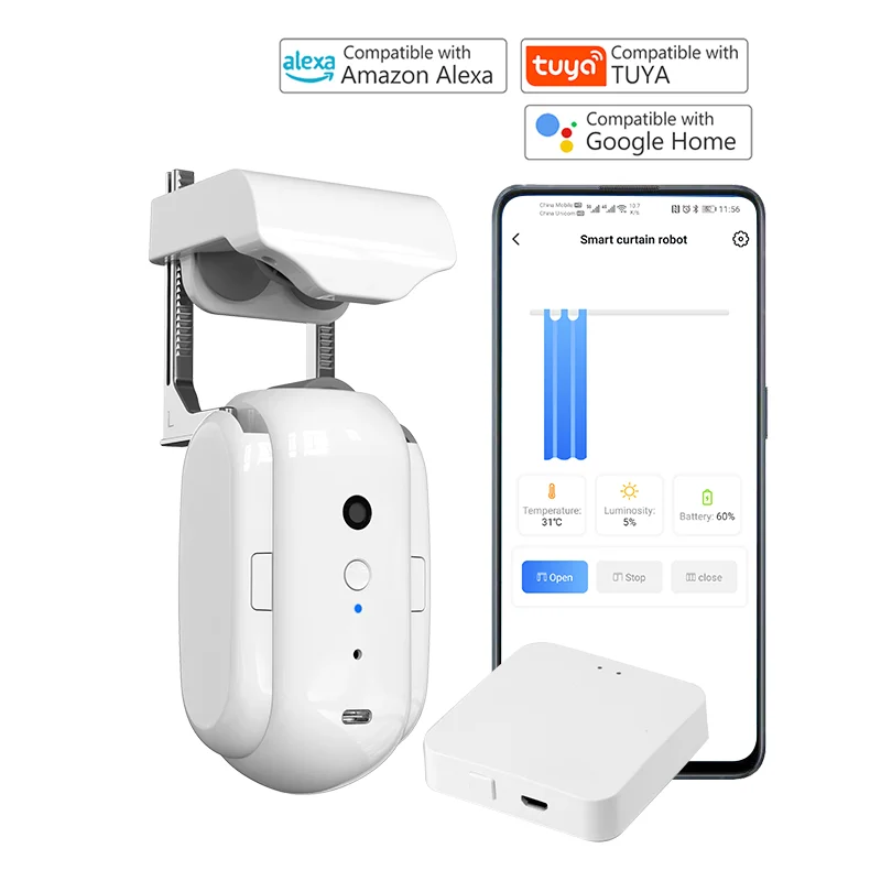 Умный контроллер занавеса и электродвигатель для штор реализуют умное домашнее