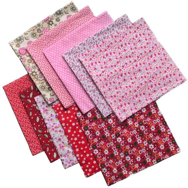 5Piece/set 50*50cm DIY Handmade Chintz Fabric pink Cotton Printed Fabrics small floral fabric |