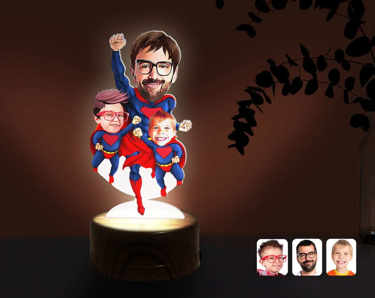 

Персонализированный персонализированный 3D безделушка со светодиодный светильник кой Ночная лампа надежный современный простой подарок н...