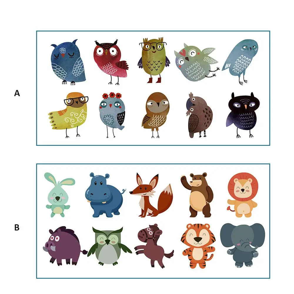 Джунгли Животные наклейки на стену для детей комнаты сафари детской детский