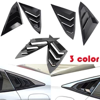 side vent window louvers car rear quarter spoiler panel fit for honda civic seden only 2016 2017 2018 2019 2020 abs sun shade
