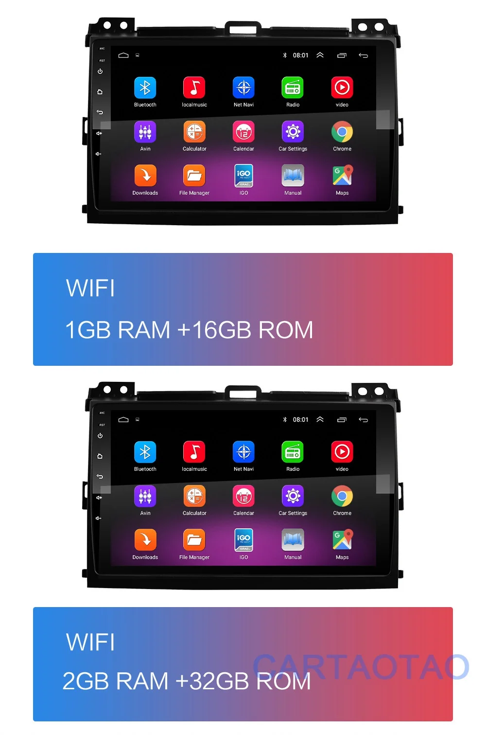 2G+ 32G " 2din Android 8,1 GO Автомобильный DVD плеер для Toyota Land Cruiser Prado 120 2004-2009 Автомобильный Радио gps навигация wifi плеер