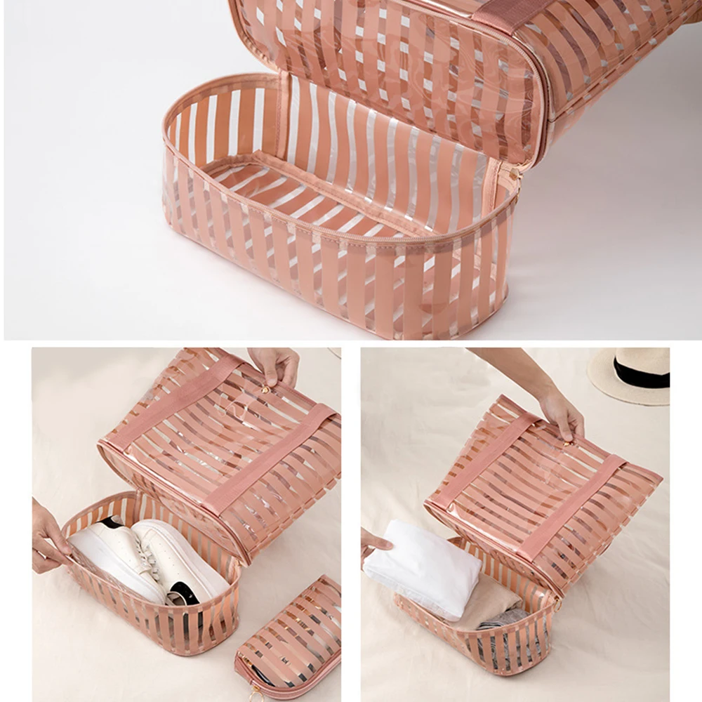 PVC Transparent Swimming Bag Gym Clear Tote Handbags Beach Pool Swim Storage Bags For Women Tavel Waterproof Swimming Bag XA233A