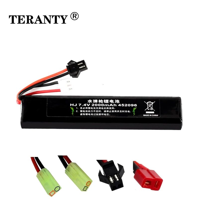 

TREANTY Аккумулятор для водяного пистолета Lipo 2S 7,4 в 2000 мАч аккумулятор для AKKU Mini Airsoft BB пневматический пистолет электрические игрушки пистолеты Запчасти для радиоуправляемых моделей 452096