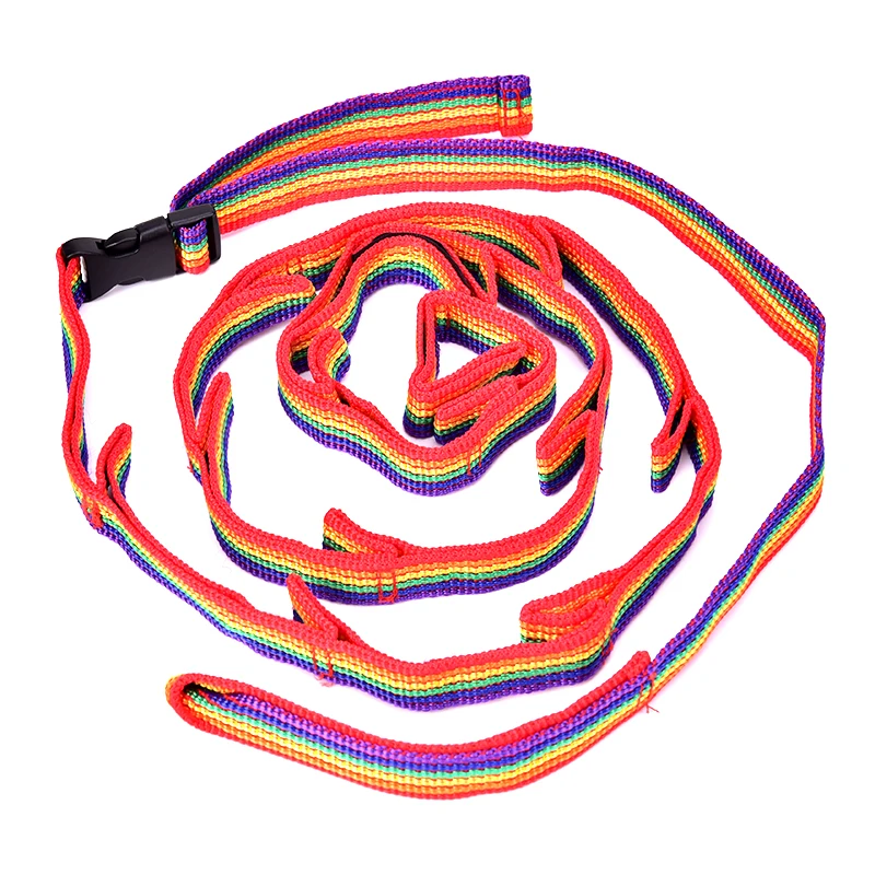 

Multifunctional Camping Hanging rope Colorful Rope Rainbow Tent Cup Hang Lamp Hang Outdoors Clothes Line Weave Bring 2cm*190cm