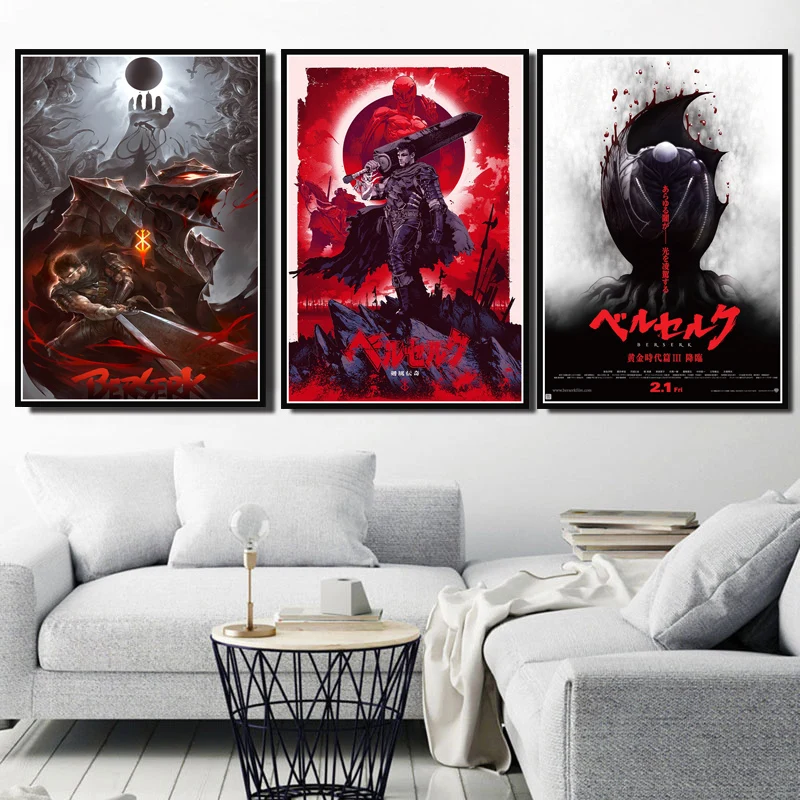 Лидер продаж Постер Kentaro Miura Berserk из японского аниме в стиле ретро настенный