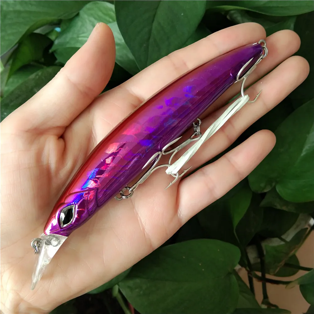 

Noeby 4pcs 110mm 19g floating 1m Large Trout Fishing Lure Minnow Pike Seabass Jerkbait River Lake Hard Baits Crankbait